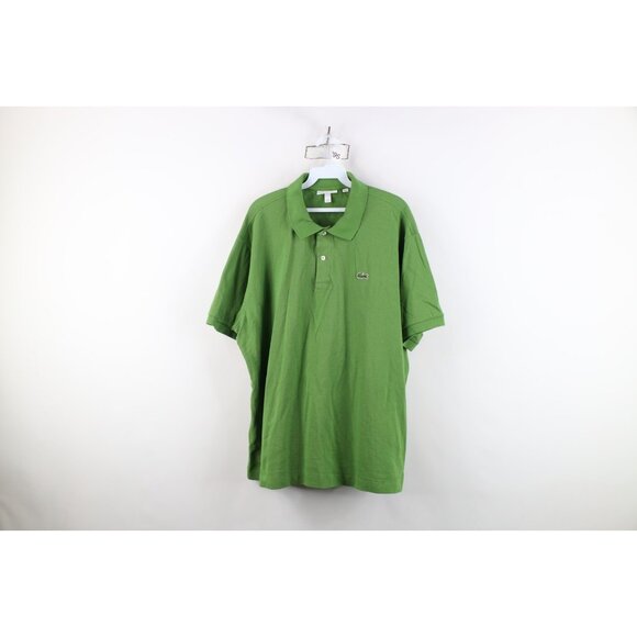 Lacoste Mens FR 8 US 3XL Classic Fit Croc Logo Collared Golf Polo Shirt Green - Picture 1 of 16